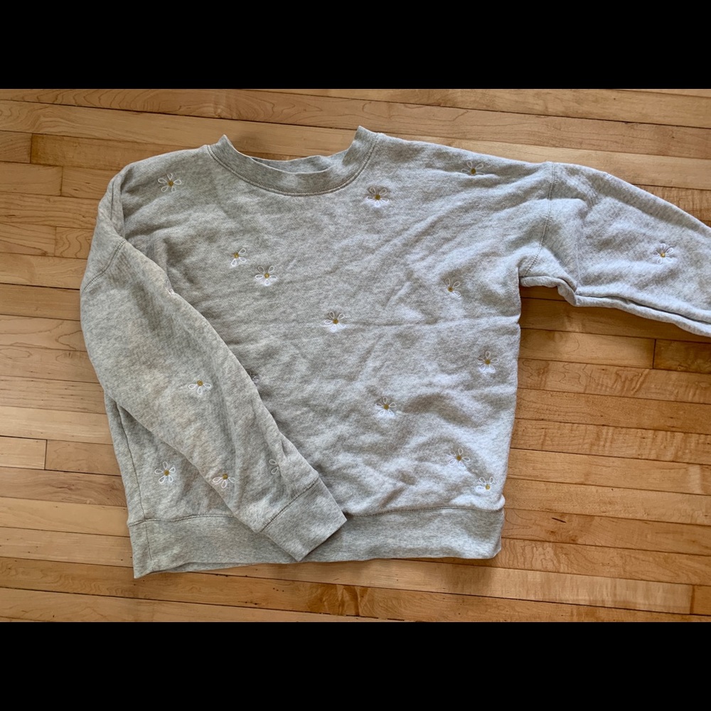 Madewell Crew-neck Sweatshirt with Flowers